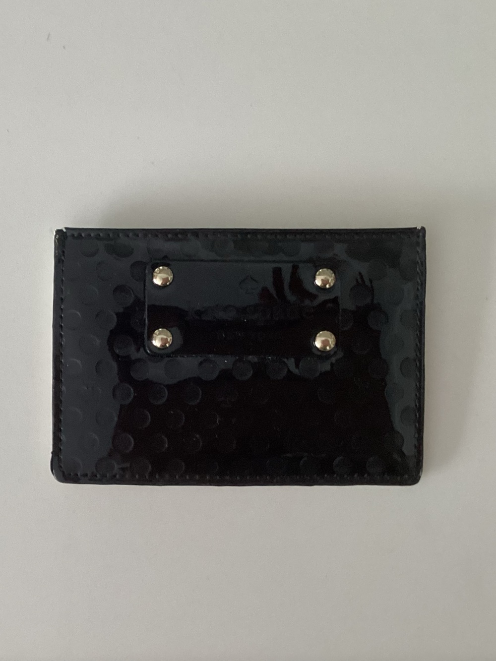 kate spade Black Patent Card Case